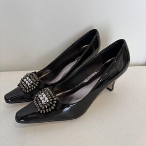 Pierre Dumas Shoes Womens Size 11 Renetti-26 Heels Beaded Bow Embellished Dress